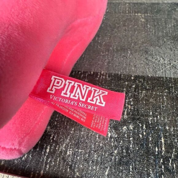 2018 Victorias Secret Large Pink Nation Pink Dog 10" Velvet Plush Collectible - Picture 2 of 5